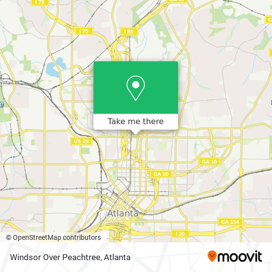 Windsor Over Peachtree map