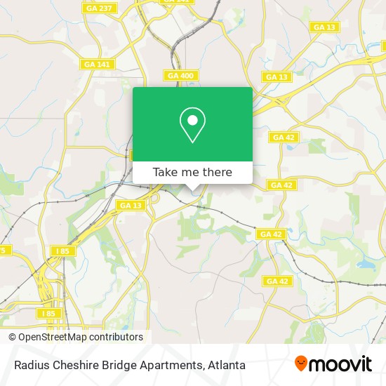 Radius Cheshire Bridge Apartments map