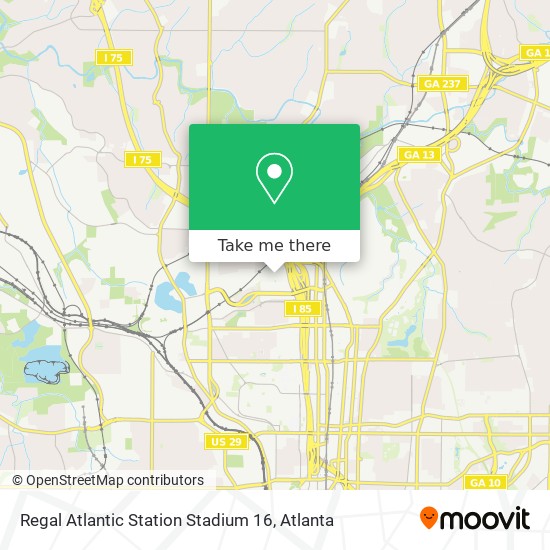 Regal Atlantic Station Stadium 16 map