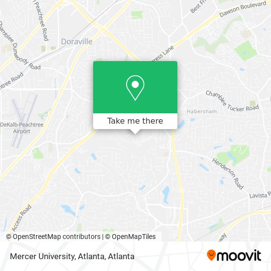 Mercer University, Atlanta map