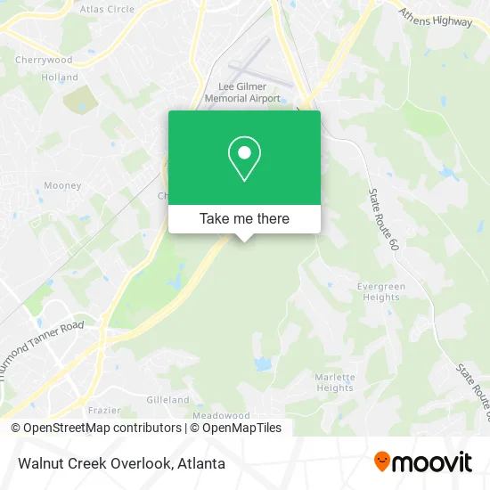 Walnut Creek Overlook map
