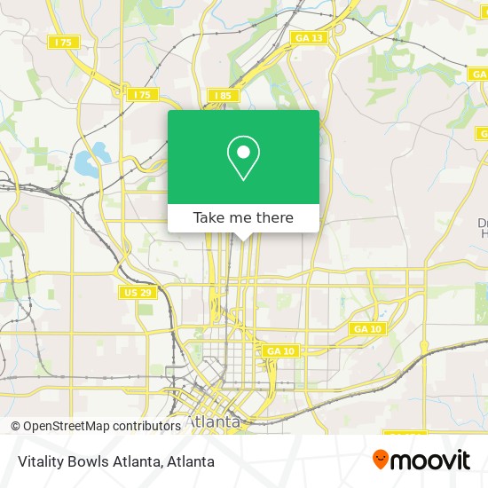 Vitality Bowls Atlanta map