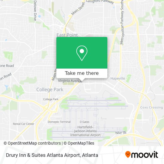 Drury Inn & Suites Atlanta Airport map