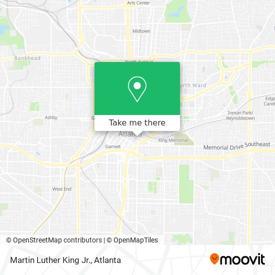 Martin Luther King Jr. map