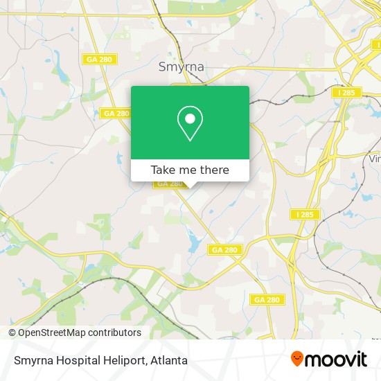Smyrna Hospital Heliport map