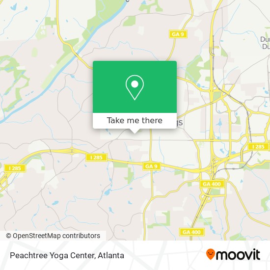 Peachtree Yoga Center map