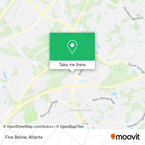 Five Below map