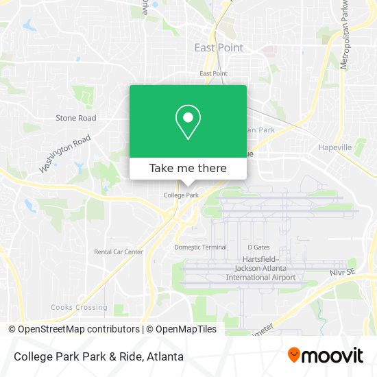 College Park Park & Ride map