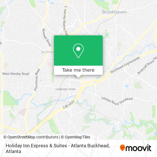 Mapa de Holiday Inn Express & Suites - Atlanta Buckhead