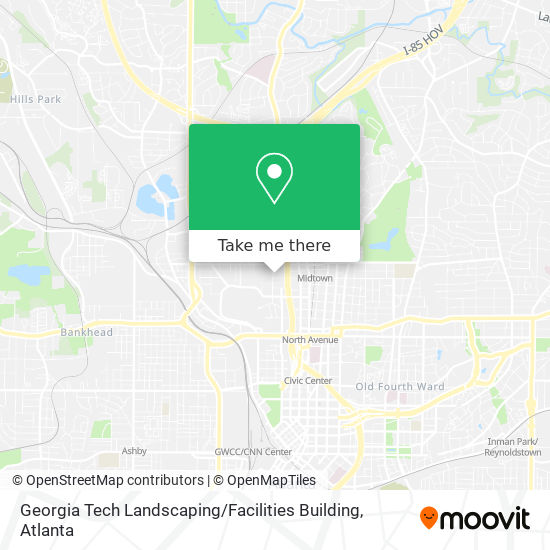 Georgia Tech Landscaping / Facilities Building map