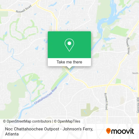 Noc Chattahoochee Outpost - Johnson's Ferry map