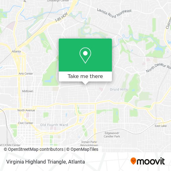 Mapa de Virginia Highland Triangle