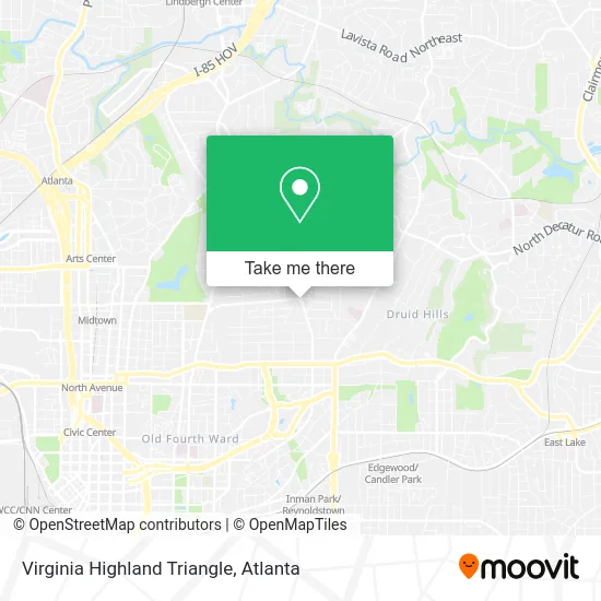 Virginia Highland Triangle map