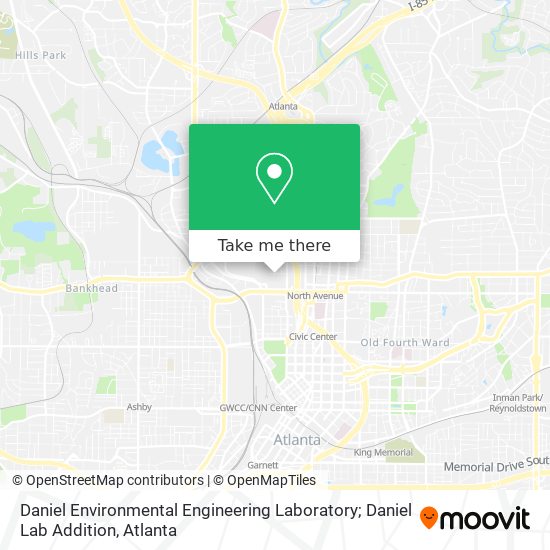 Daniel Environmental Engineering Laboratory; Daniel Lab Addition map