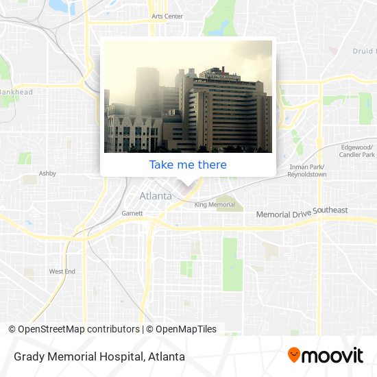 Grady Memorial Hospital map