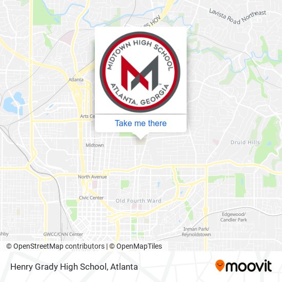 Henry Grady High School map