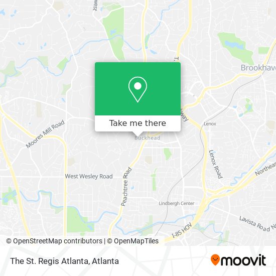 The St. Regis Atlanta map