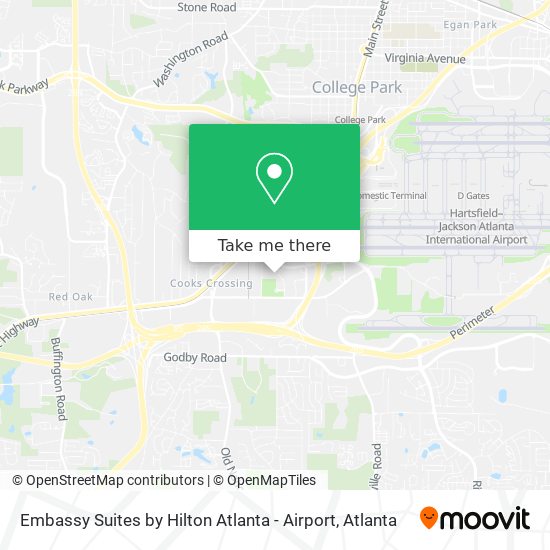 Mapa de Embassy Suites by Hilton Atlanta - Airport