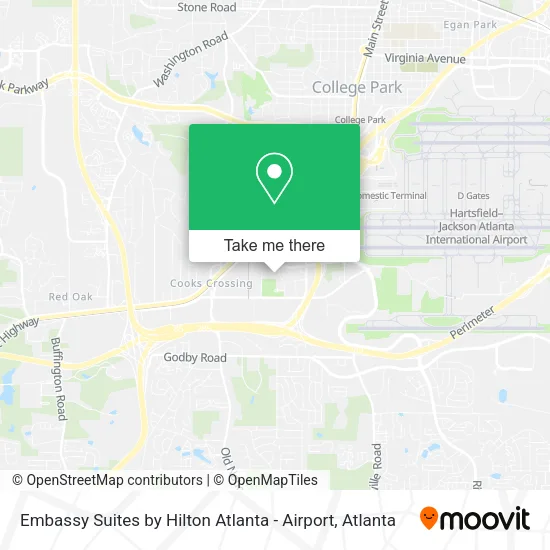 Mapa de Embassy Suites by Hilton Atlanta - Airport