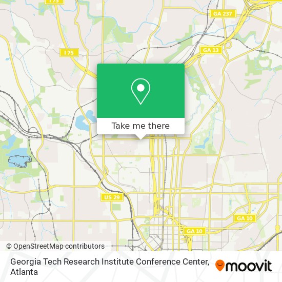 Georgia Tech Research Institute Conference Center map