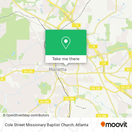 Cole Street Missionary Baptist Church map