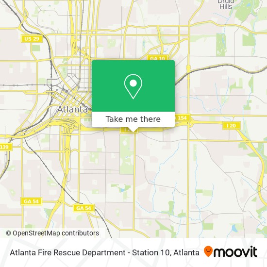 Mapa de Atlanta Fire Rescue Department - Station 10