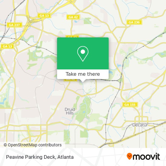 Peavine Parking Deck map