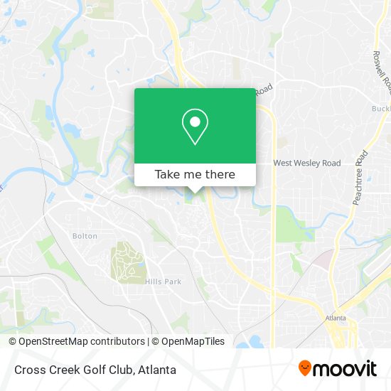 Cross Creek Golf Club map