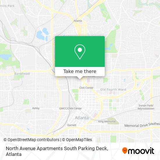 North Avenue Apartments South Parking Deck map