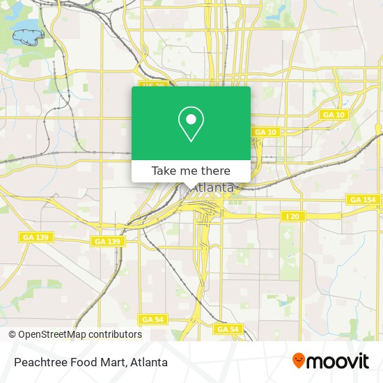 Mapa de Peachtree Food Mart