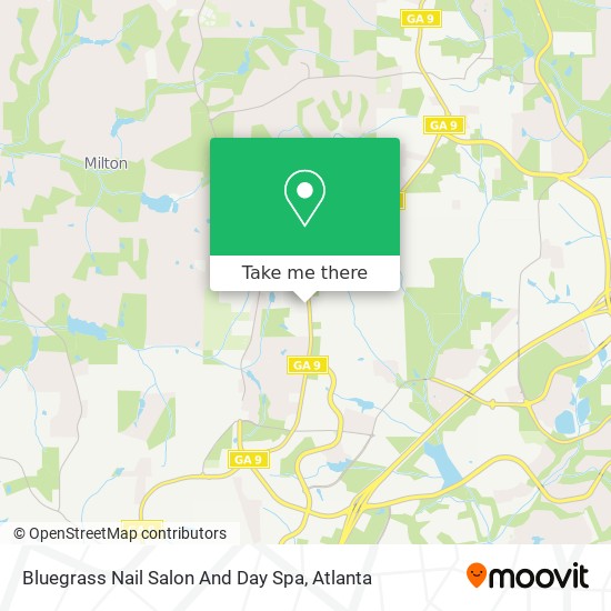 Mapa de Bluegrass Nail Salon And Day Spa