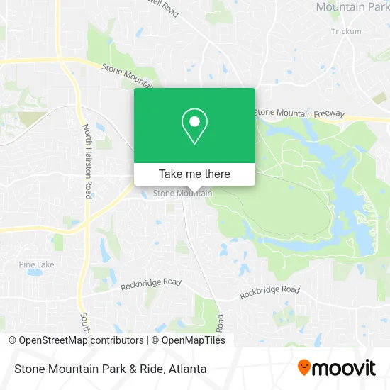 Stone Mountain Park & Ride map