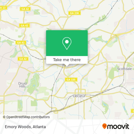 Emory Woods map