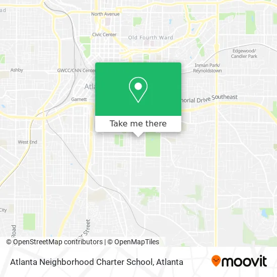 Atlanta Neighborhood Charter School map