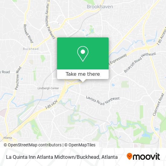 La Quinta Inn Atlanta Midtown / Buckhead map