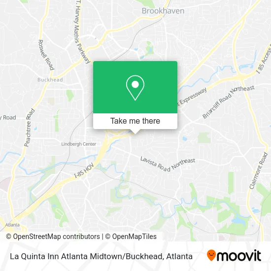 Mapa de La Quinta Inn Atlanta Midtown / Buckhead