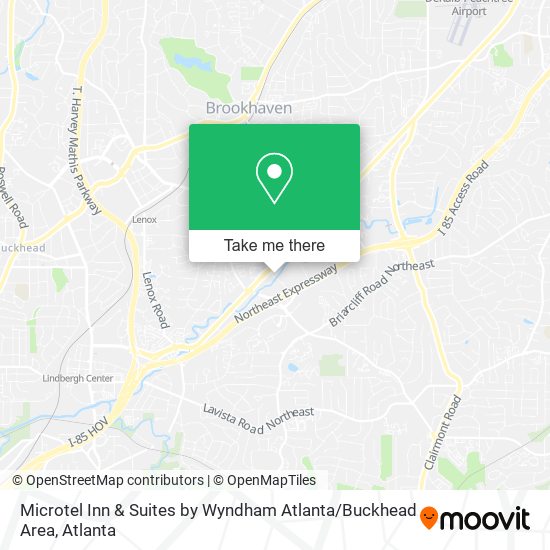 Mapa de Microtel Inn & Suites by Wyndham Atlanta / Buckhead Area