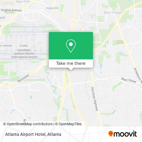 Mapa de Atlanta Airport Hotel