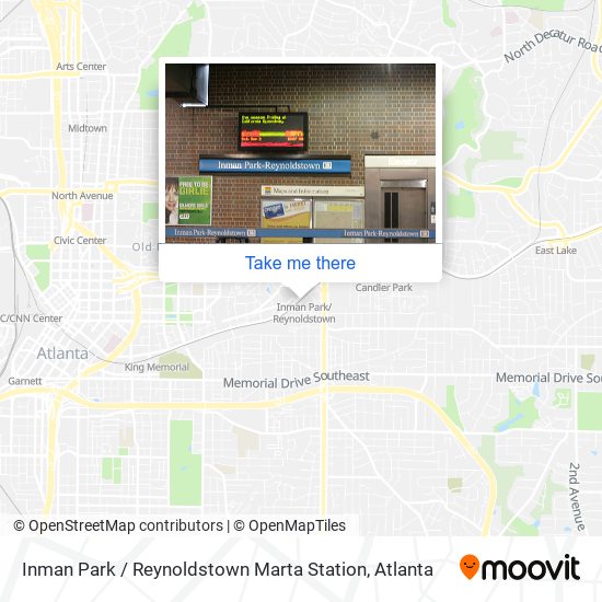 Mapa de Inman Park / Reynoldstown Marta Station