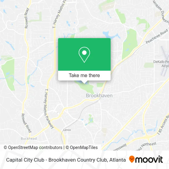 Capital City Club - Brookhaven Country Club map