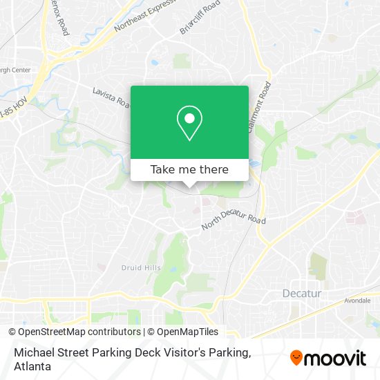 Mapa de Michael Street Parking Deck Visitor's Parking