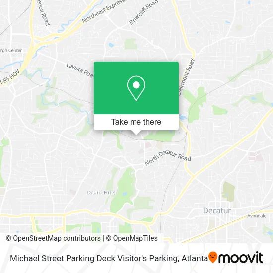 Mapa de Michael Street Parking Deck Visitor's Parking