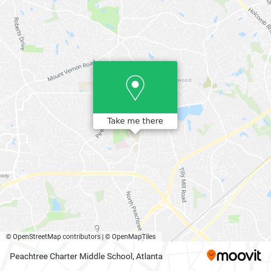 Peachtree Charter Middle School map