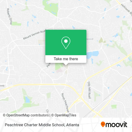 Peachtree Charter Middle School map