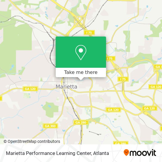 Marietta Performance Learning Center map