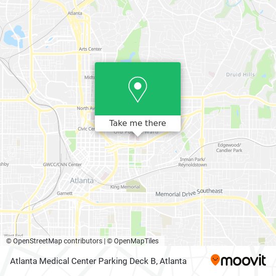 Mapa de Atlanta Medical Center Parking Deck B