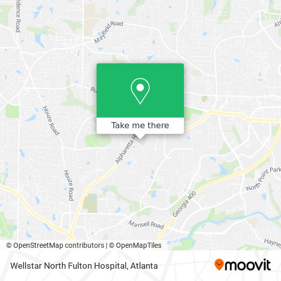 Wellstar North Fulton Hospital map