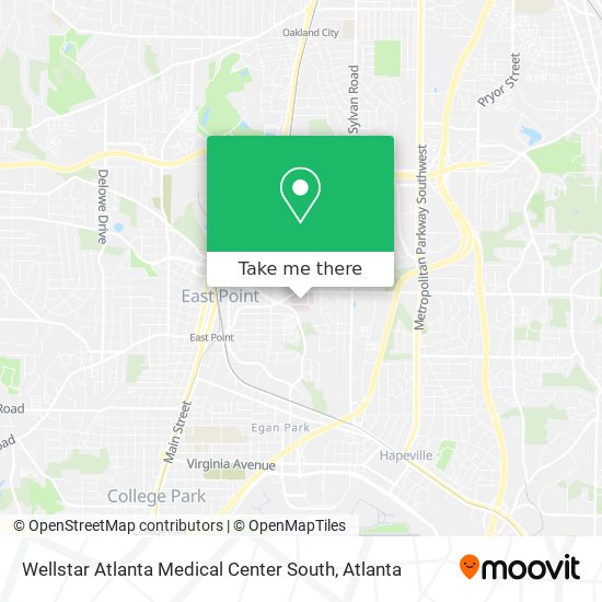 Wellstar Atlanta Medical Center South map