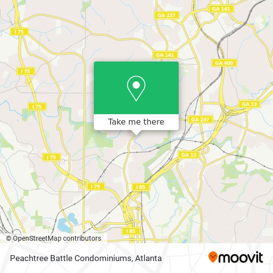 Mapa de Peachtree Battle Condominiums