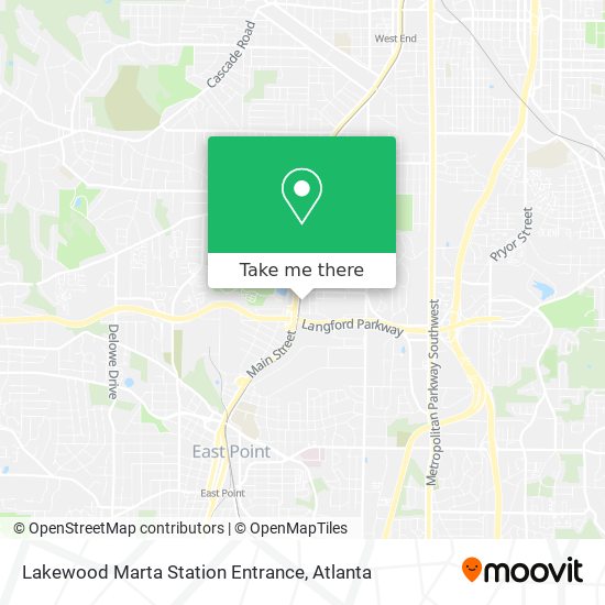 Lakewood Marta Station Entrance map